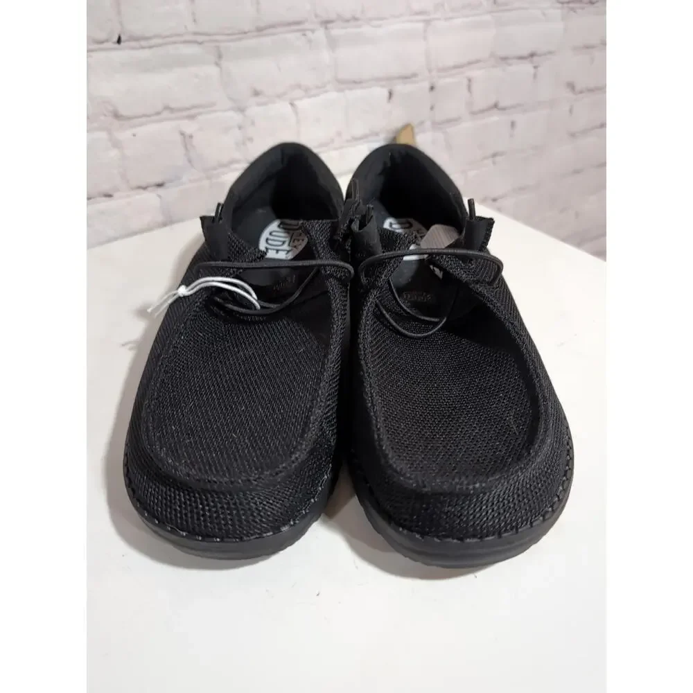 Hey Dude Wendy Funk Mono Shoes Womens Size 11 Black Canvas Moccasins 40065-001 - Picture 6 of 10